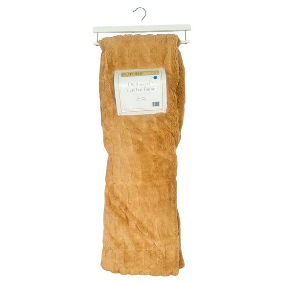 Future Soft Oversized Faux Fur Throw - 50” x 70” - Picture 1 of 4